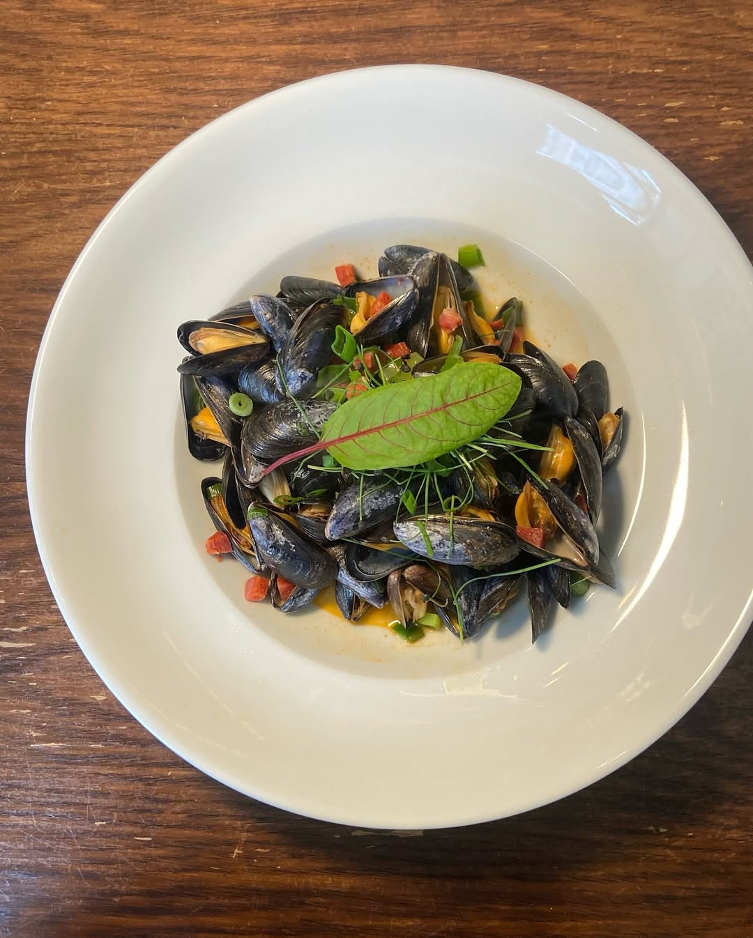 Traditional Belgian dish: moules-frites