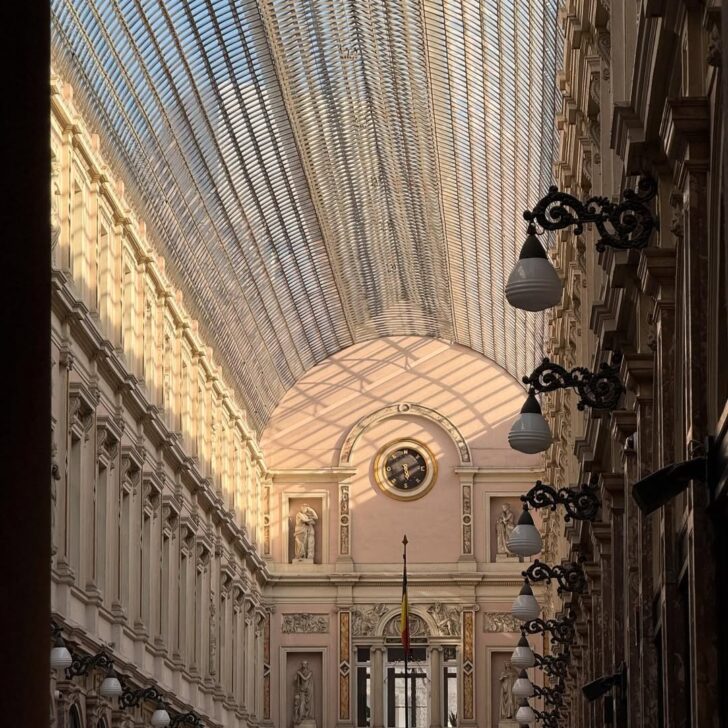 Stunning glassroof topped Royal Gallery of Saint Hubert