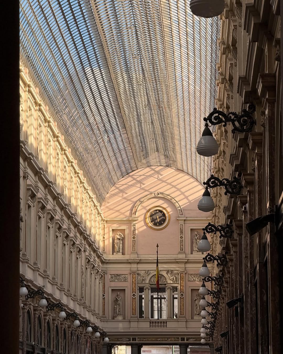 Stunning glassroof topped Royal Gallery of Saint Hubert