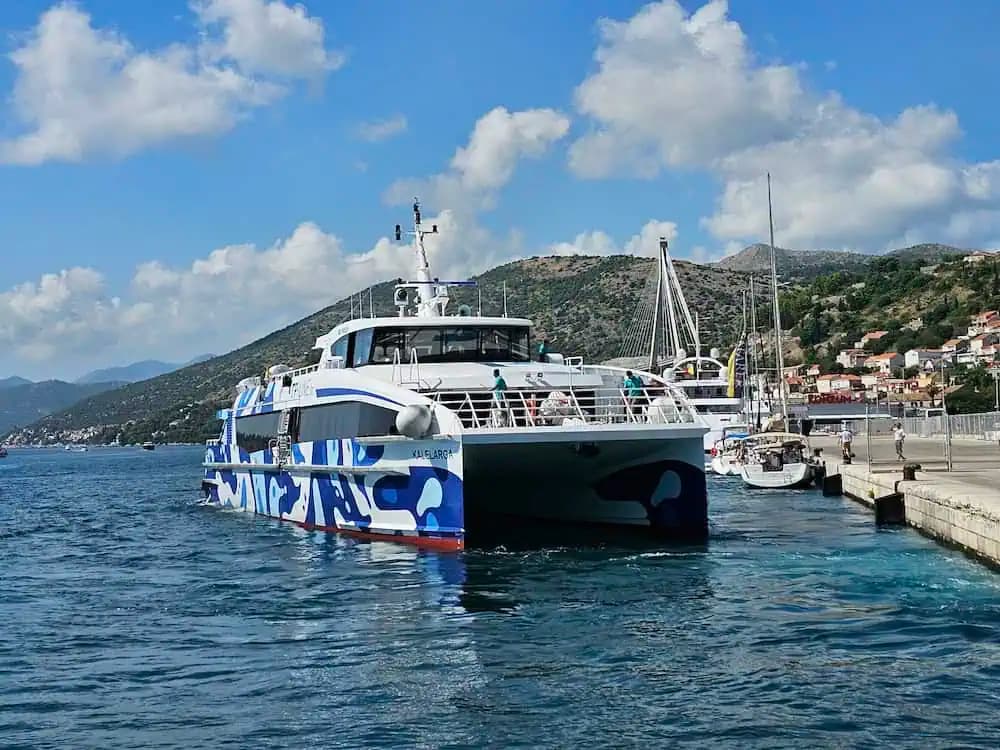 a high speed catamaran ferry makes day trips from dubrovnik to split easy