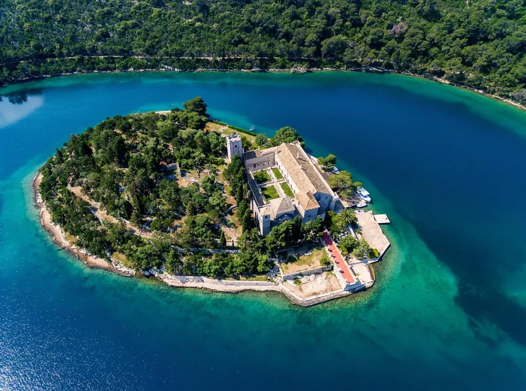 a benedictine monastery on an islet in mljet croatia can be reached on day trips from dubrovnik