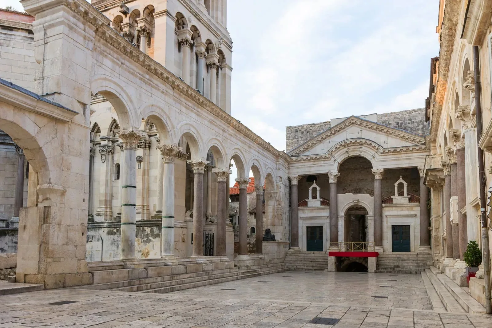 diocletian palace is a roman palace in split croatia accessible on day trips from dubrovnik