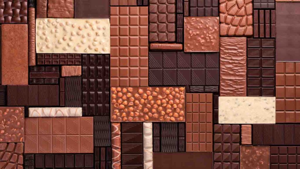 assorted chocolate bars on display at chocolate museum zagreb croatia
