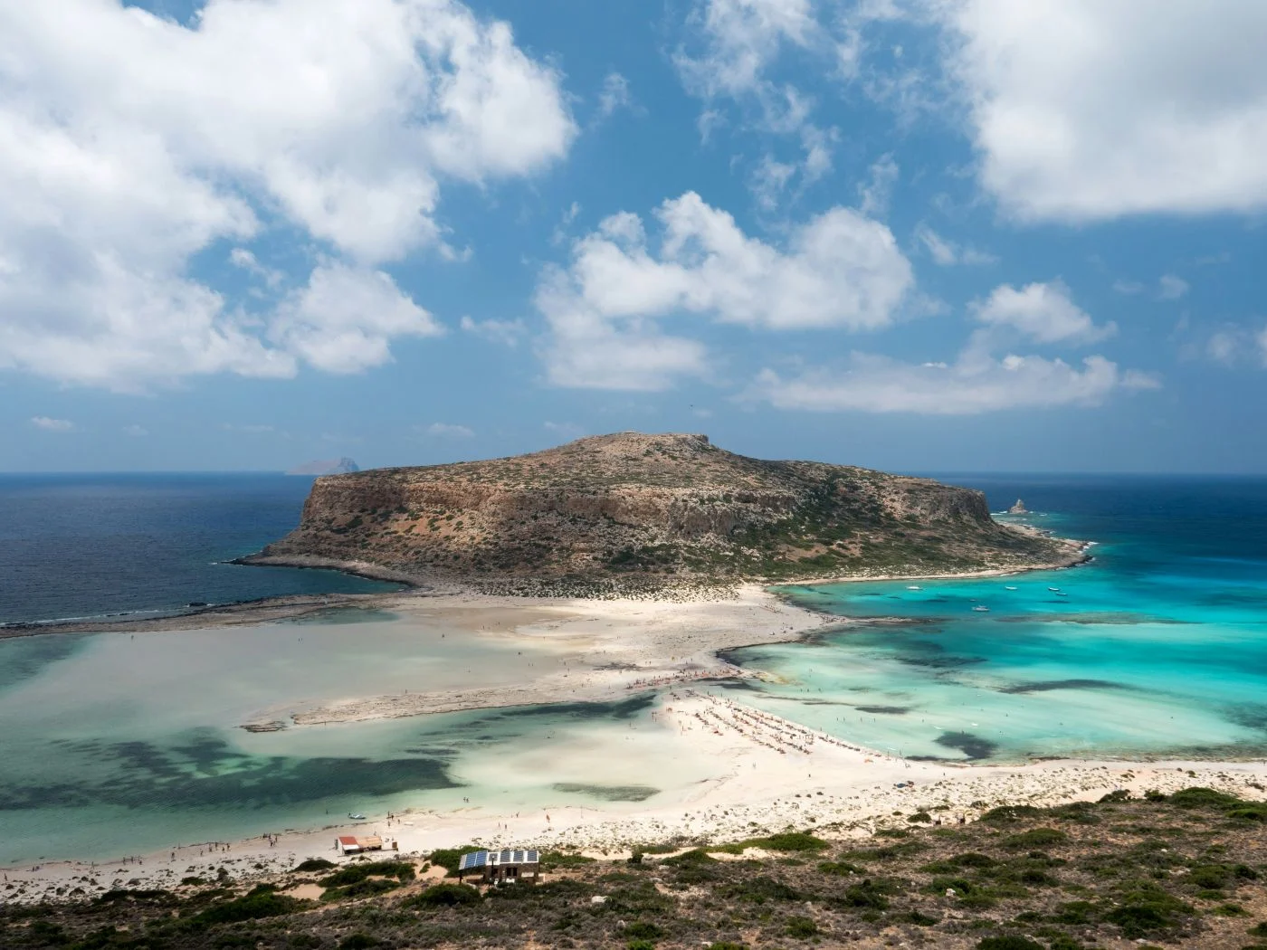 Balos beach sand bar and beach in Crete