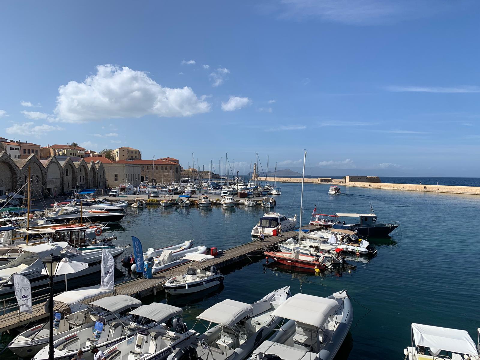 boats in Chania port