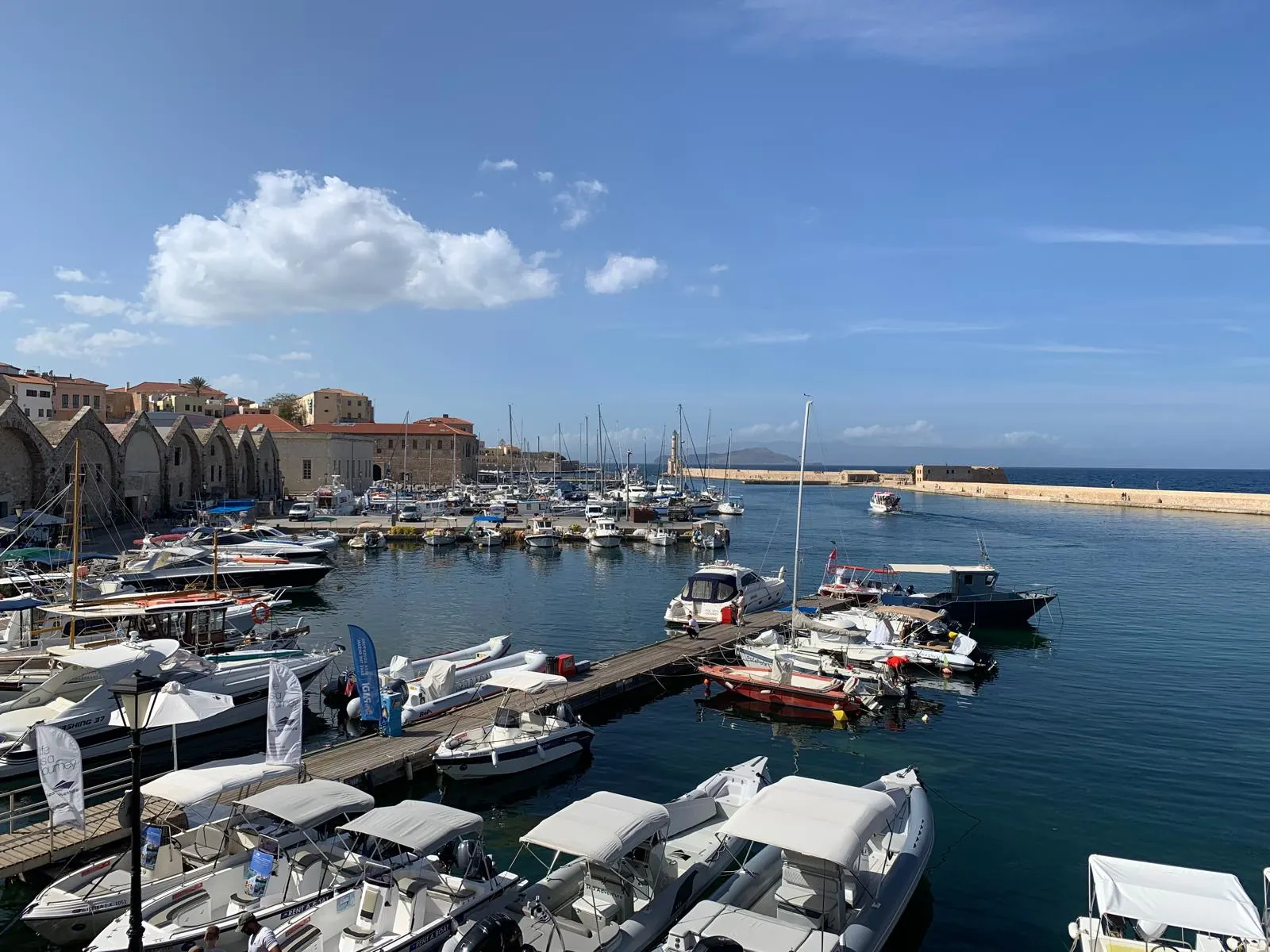 boats in Chania port