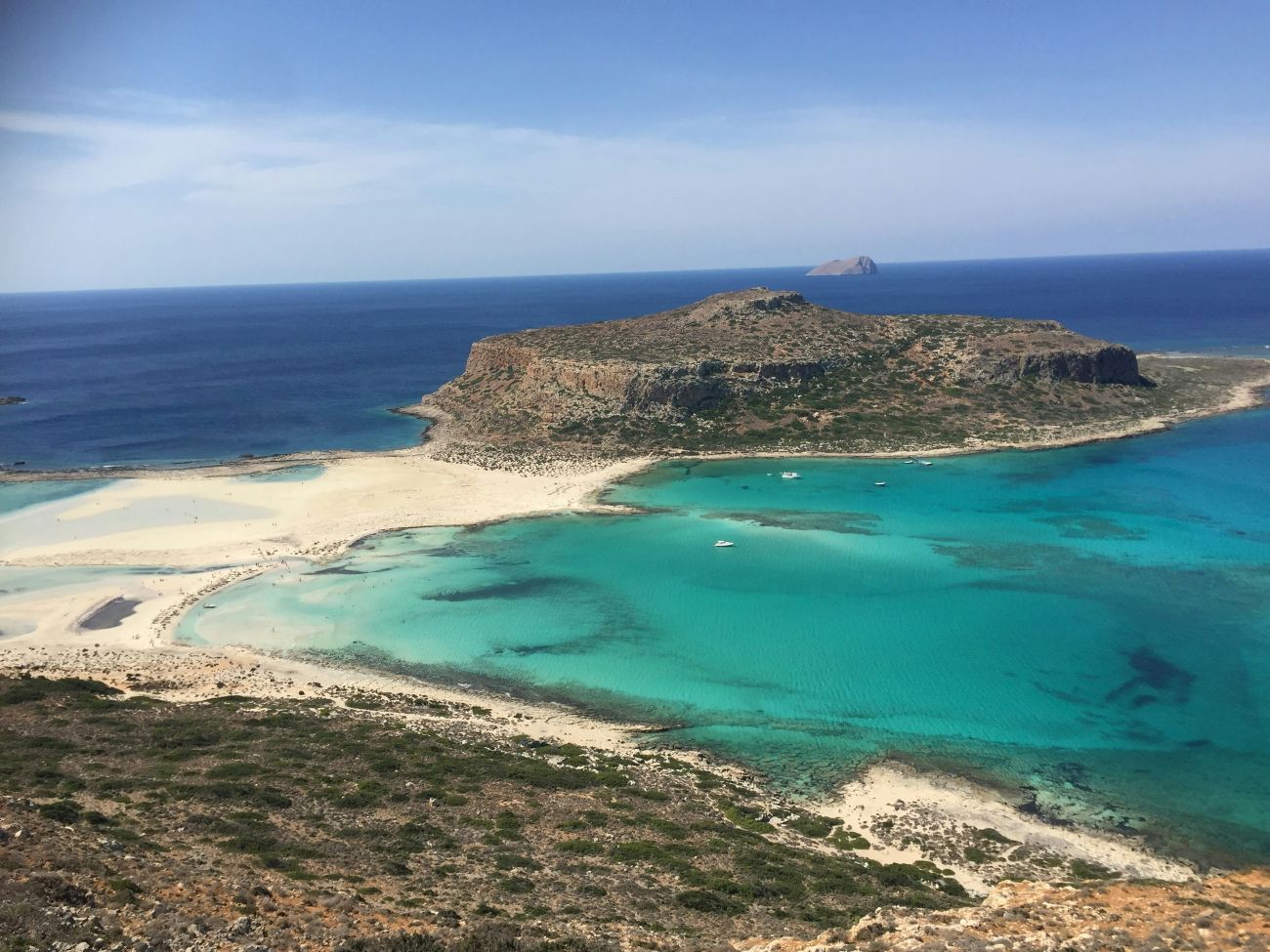 Elafonisi island and sand bar beach