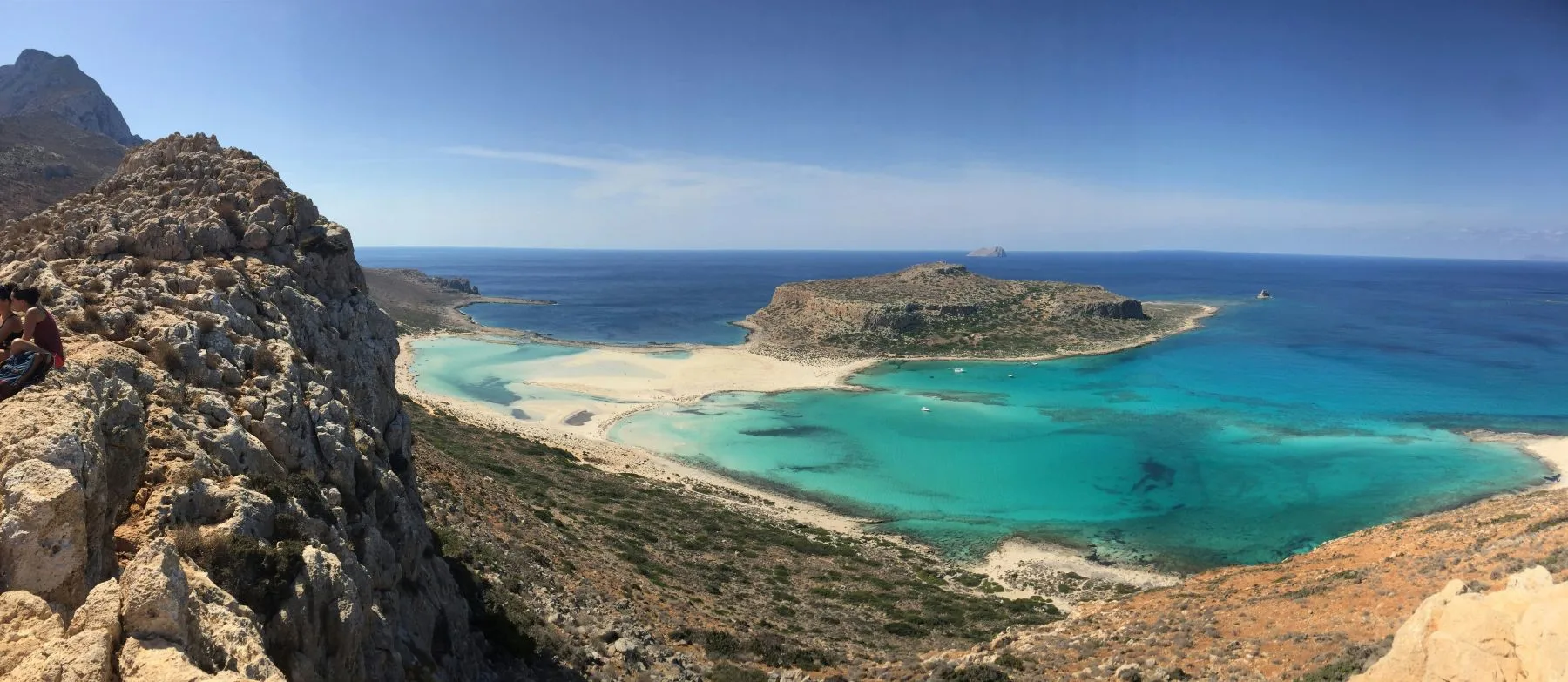 Elafonisi island and sand bar beach
