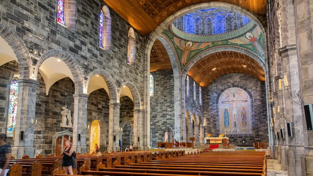 the nave of galway cathedral ireland