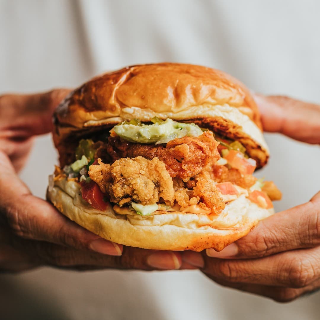 Fried oyster burger from this best brunch in Kuala Lumpur spot