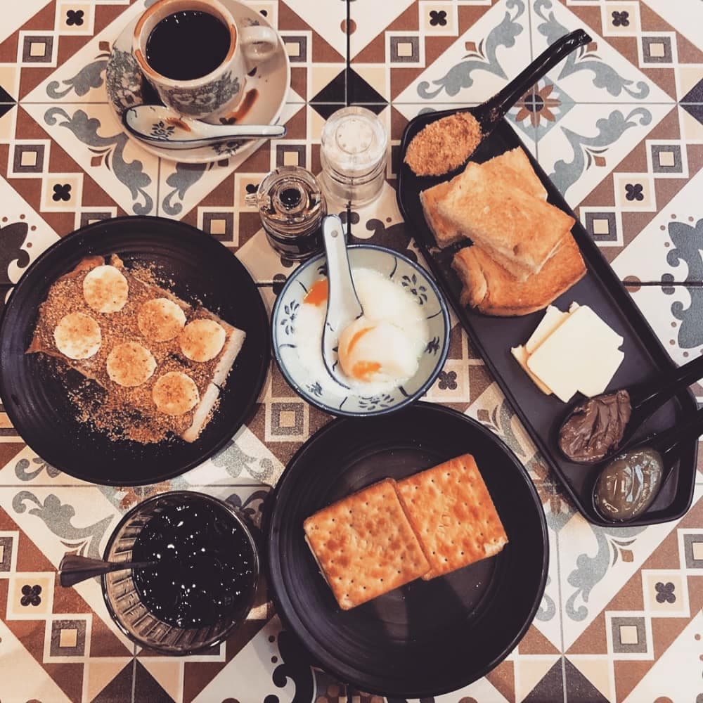 A lot of places serve kaya toast for breakfast as an accompaniment