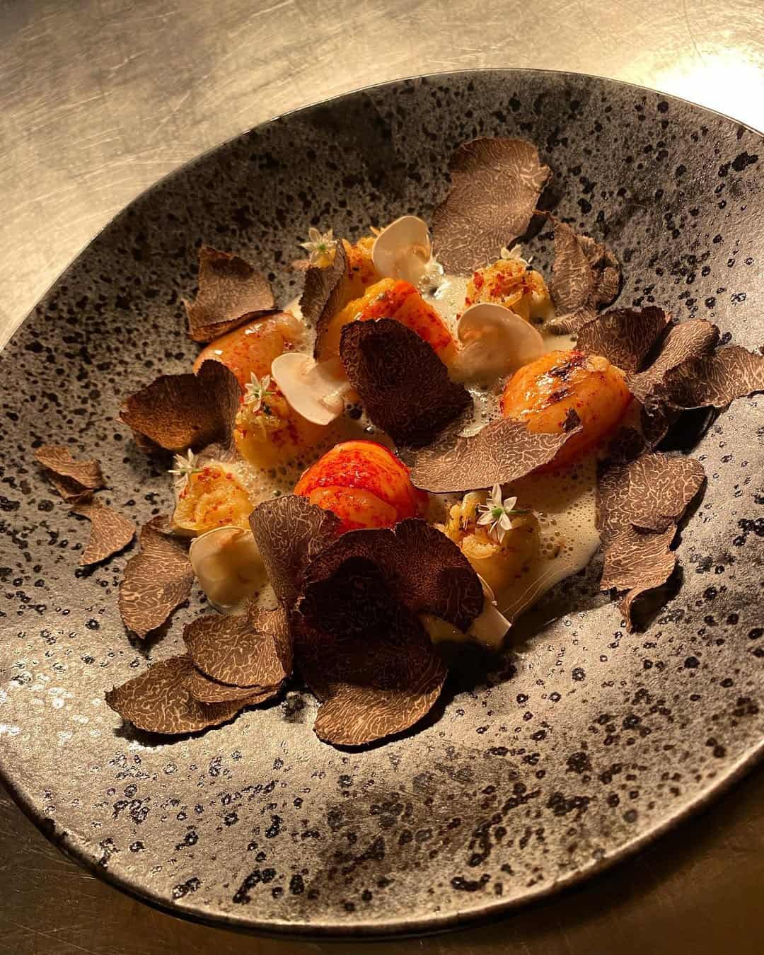 Truffle dish at two-Michelin-star 212 Restaurant