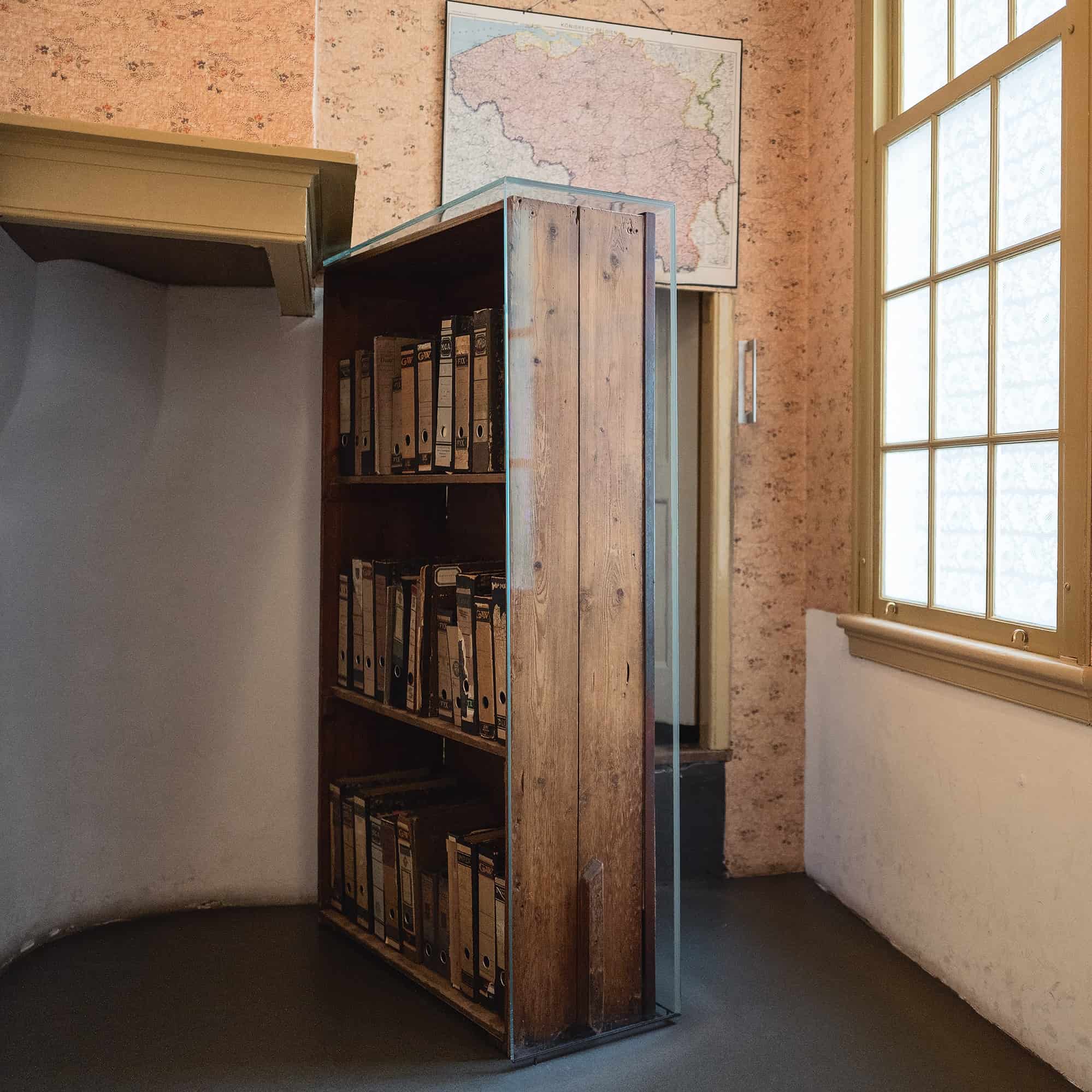 The secret bookcase at the Anne Frank Museum