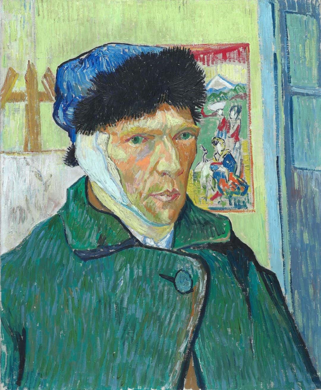 ‘Self-Portrait with Bandaged Ear’, 1889 at the Van Gogh Museum