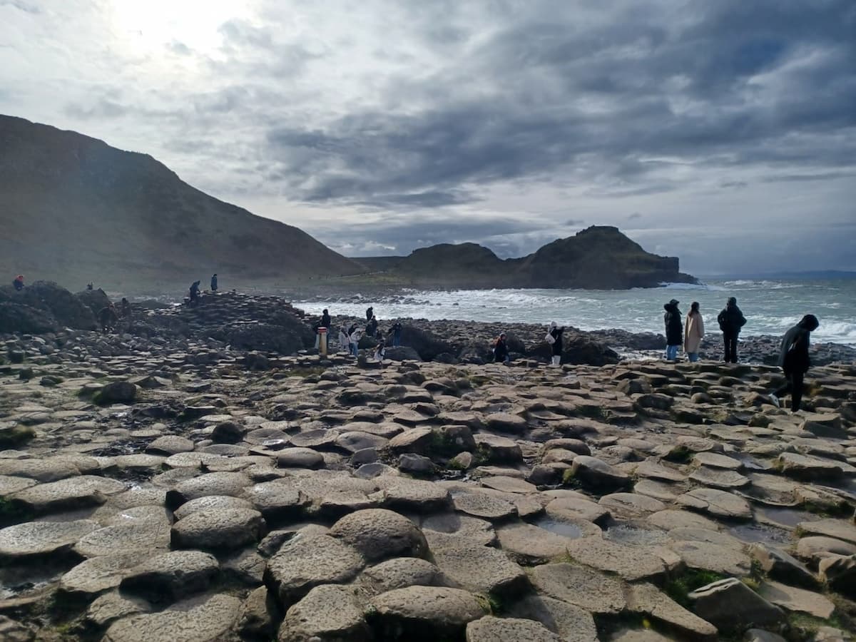 the giant's causeway is a basalt rock formation in the irish sea near bushmills northern ireland