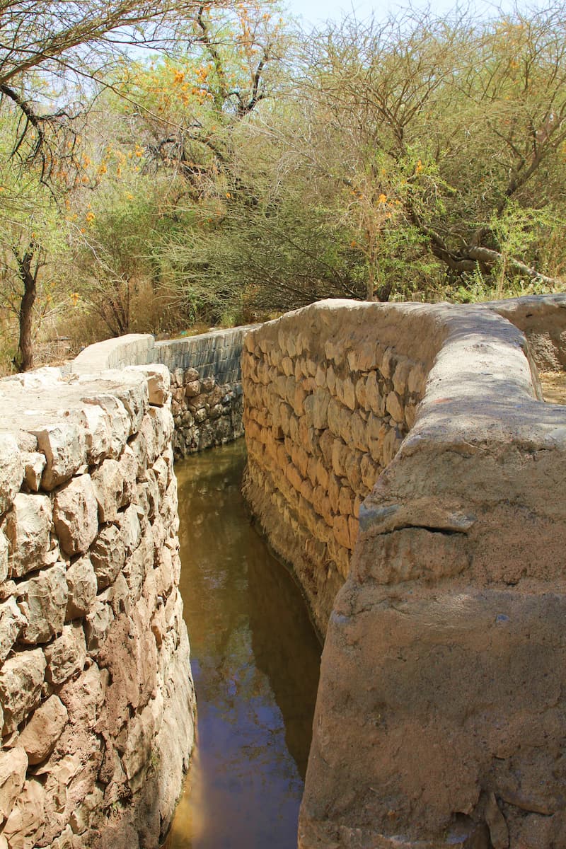 an ancient irrigation system falaj daris in oman