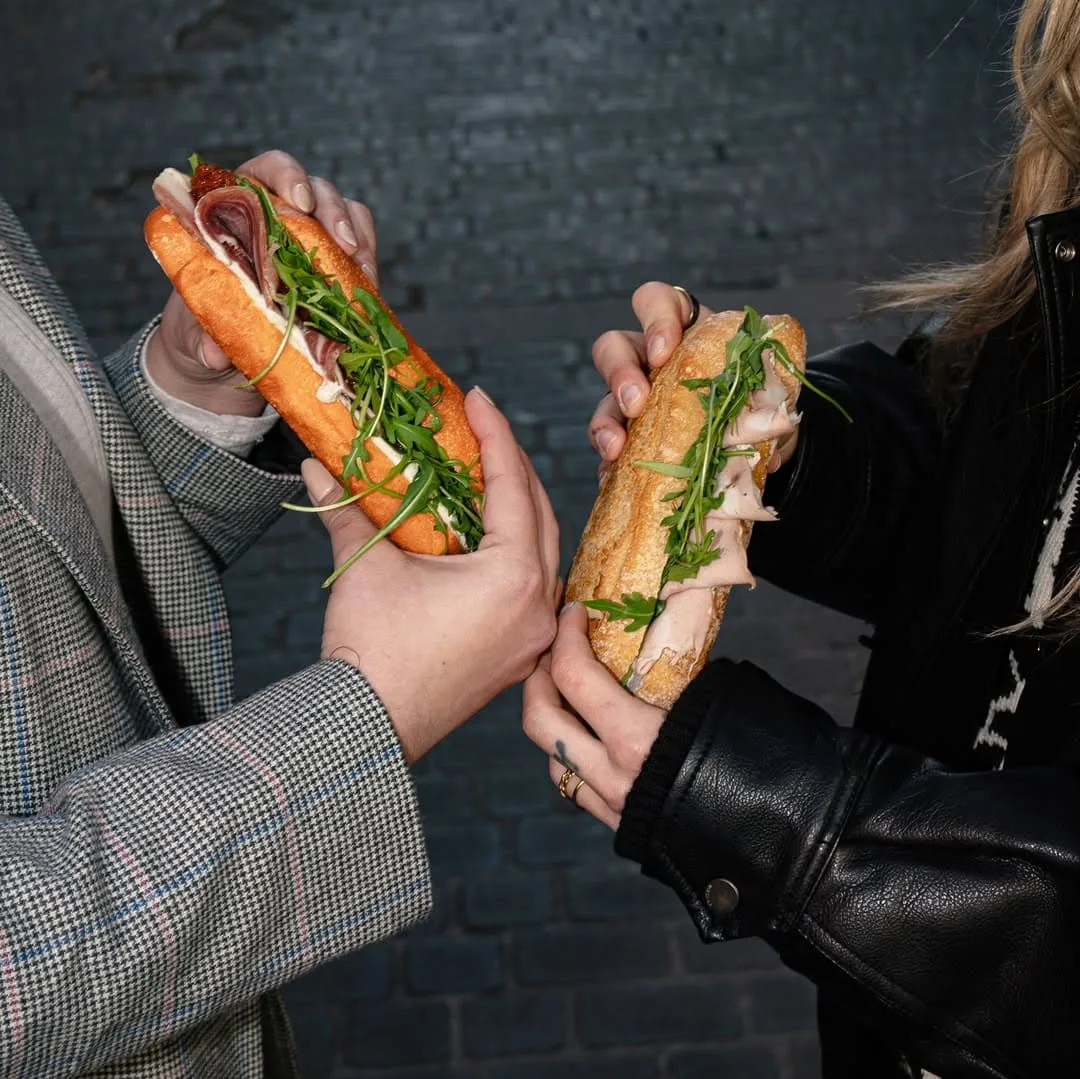 Different bocadillos served on baguette style bread