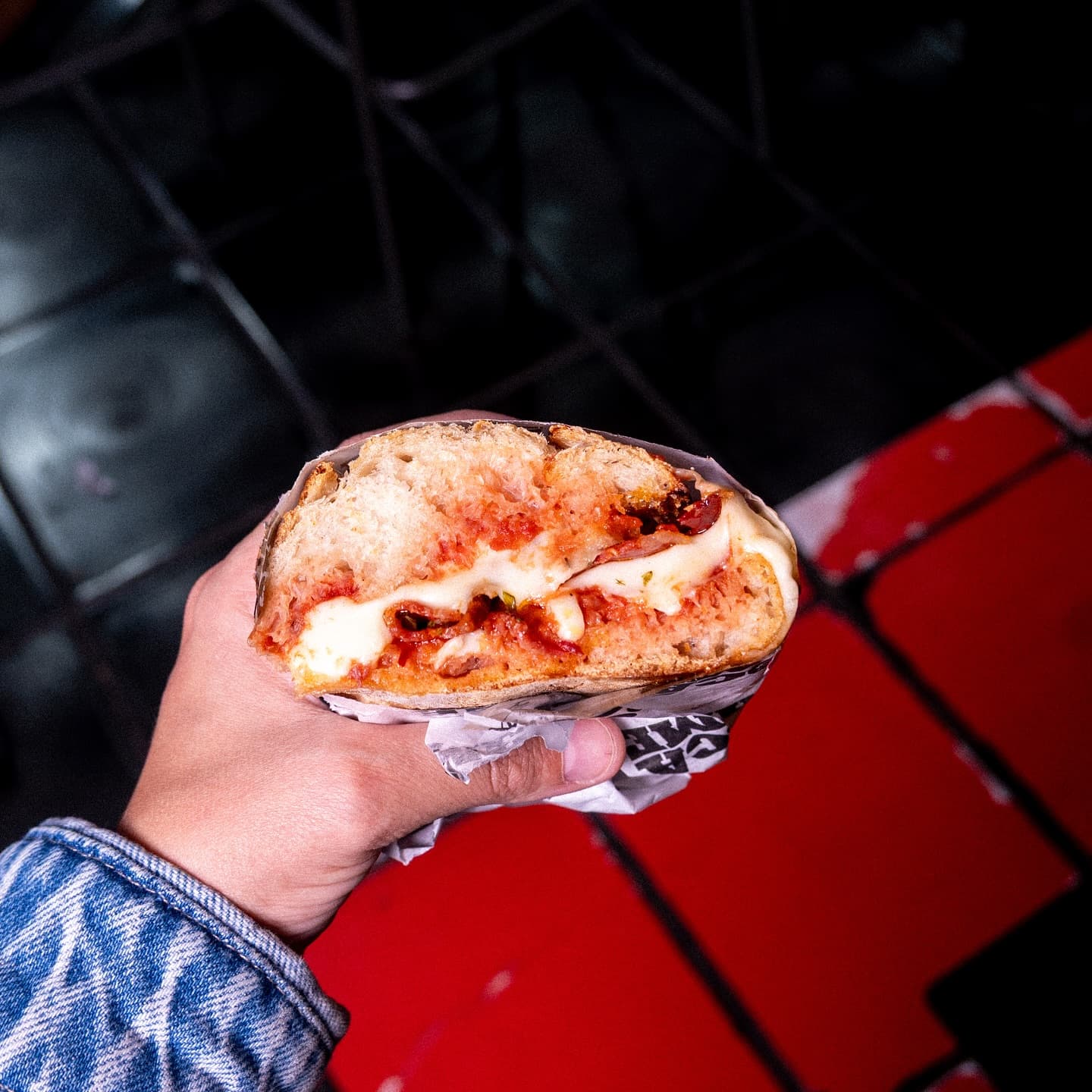 bocadillo with tomatoe and cheese