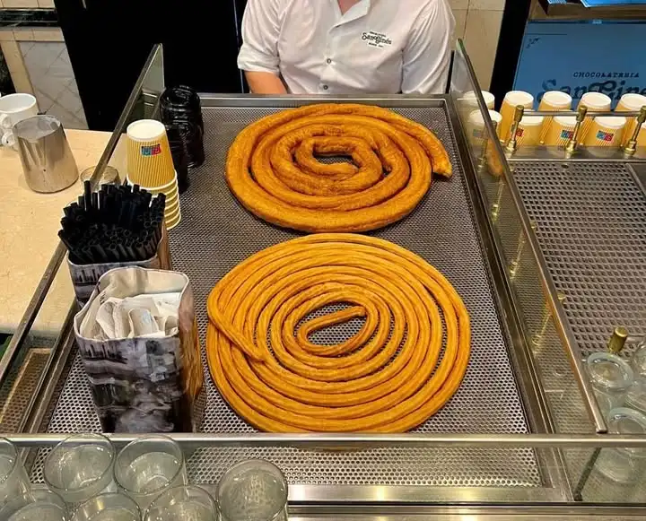 Churros as they are being made