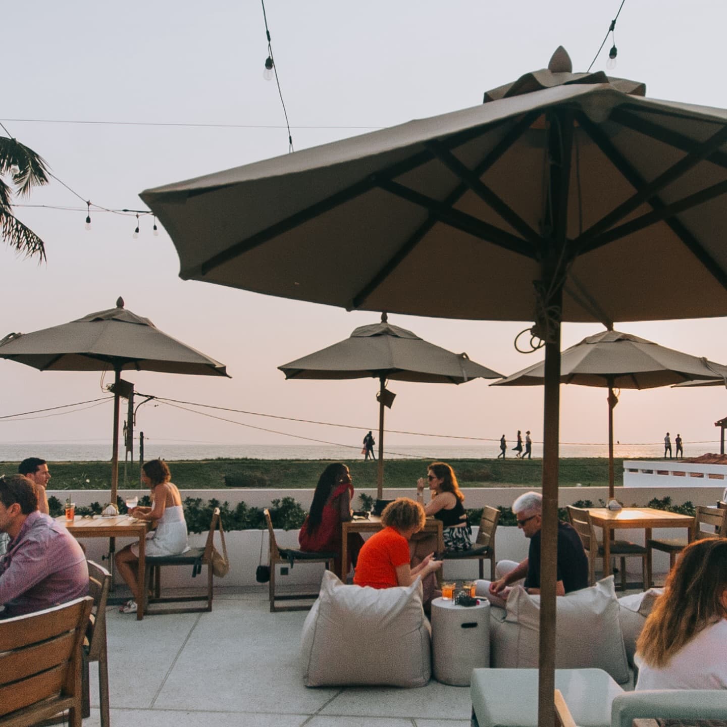 Seating with ocean views