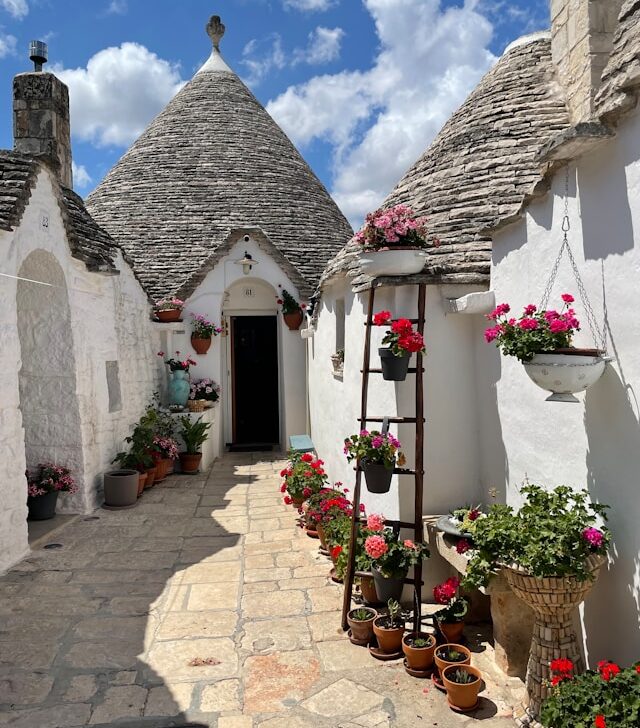 trulli houses are dry stone huts with conical roofs found in alberobello puglia italy