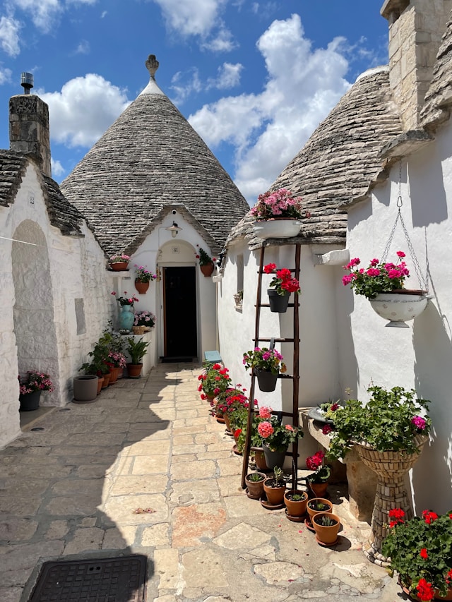 trulli houses are dry stone huts with conical roofs found in alberobello puglia italy