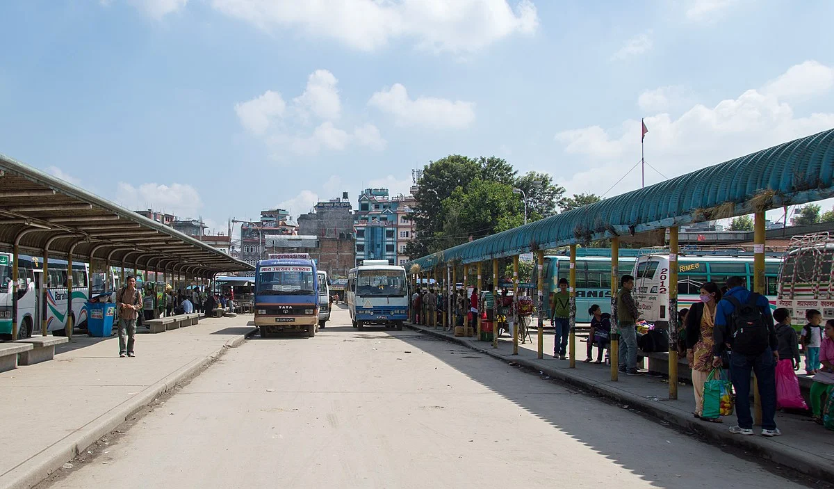 Bus station in Nepal