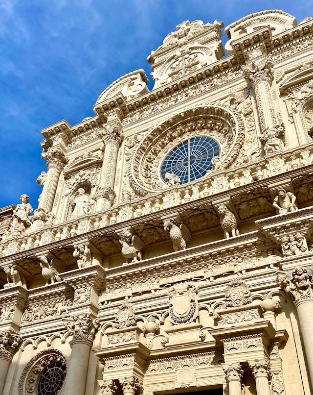 the church of santa croce a baroque church in lecce puglia italy