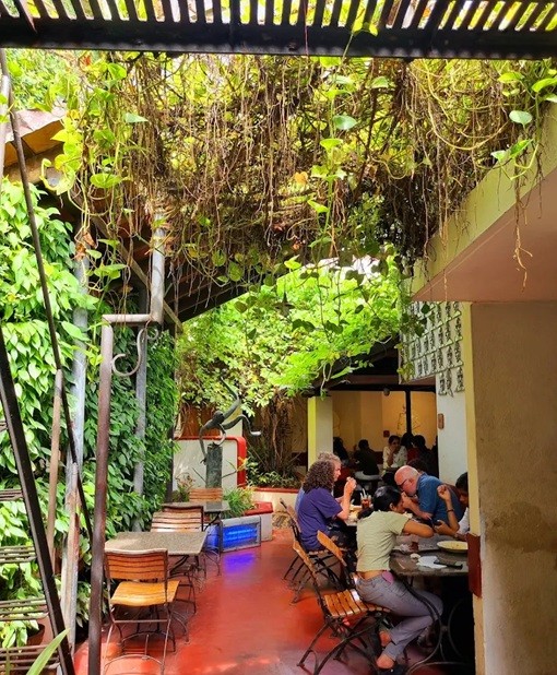 Kashi Art Cafe outdoor seating area 