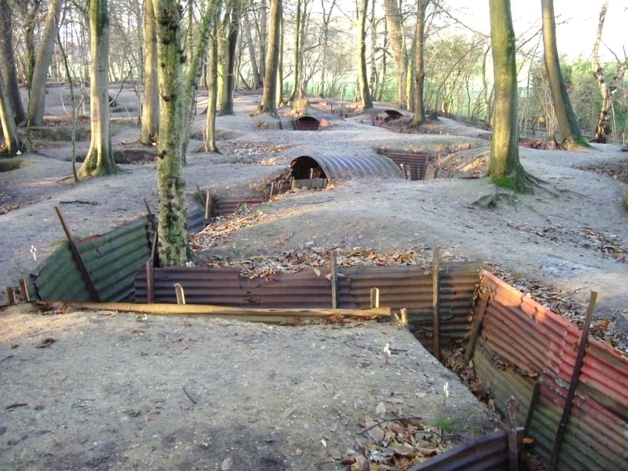 first world war one trenches at hill 62 sanctuary wood museum in the ypres salient belgium