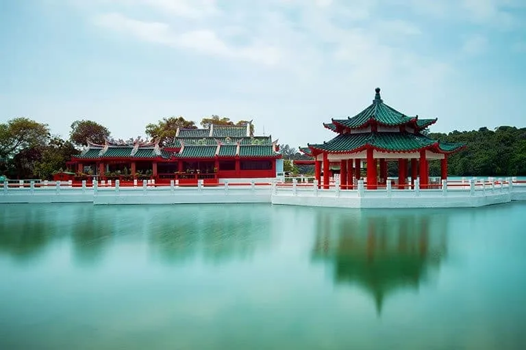 Temple on the island
