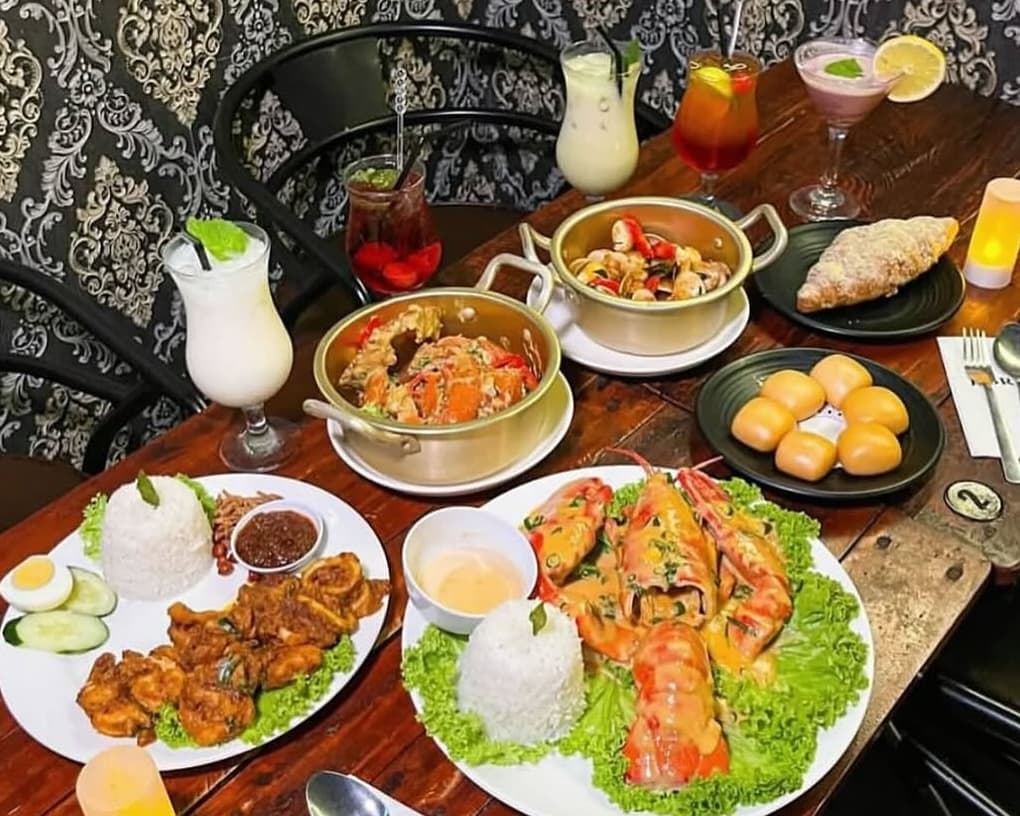 Different typical Malaysian dishes from this restaurant in JB