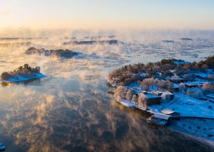 Tvärminne peninsula in winter