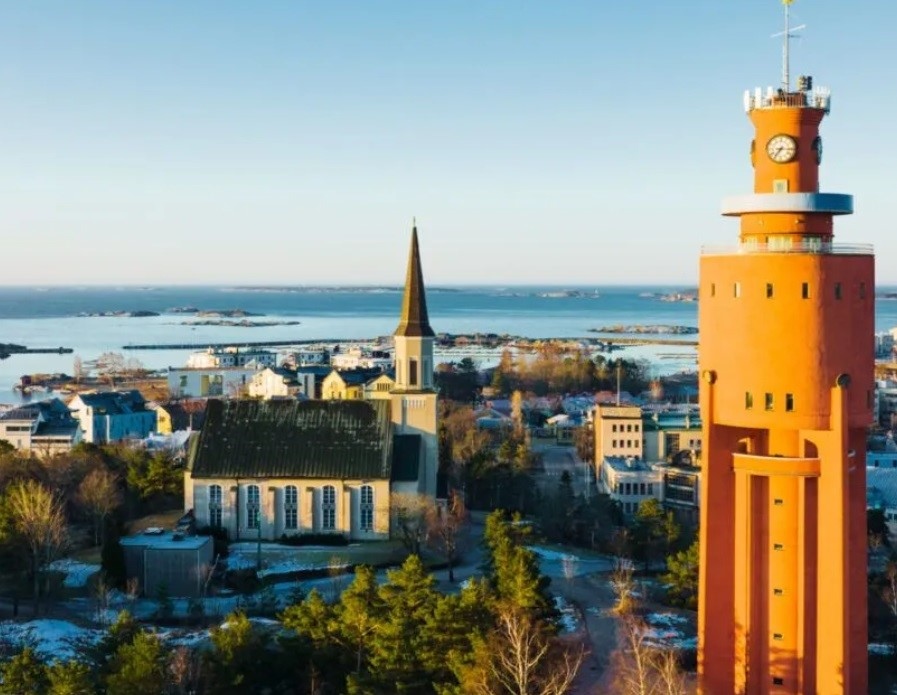 Hanko city and observation tower