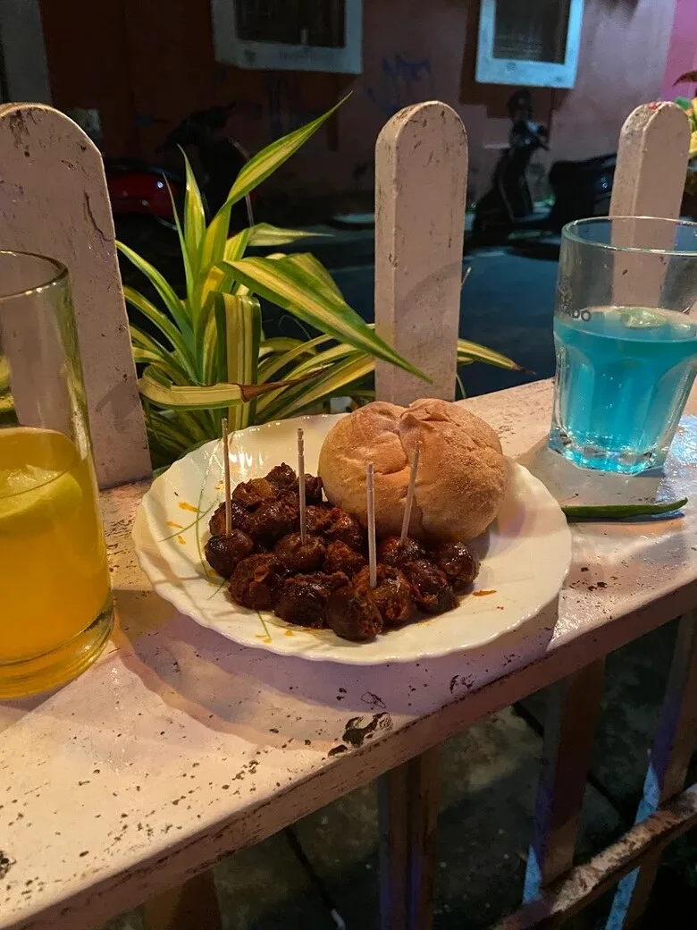Food and drinks at Joseph's Bar in Goa