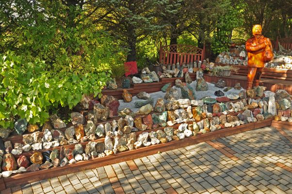 a collection of rocks and stones at petra's stone collection in east iceland