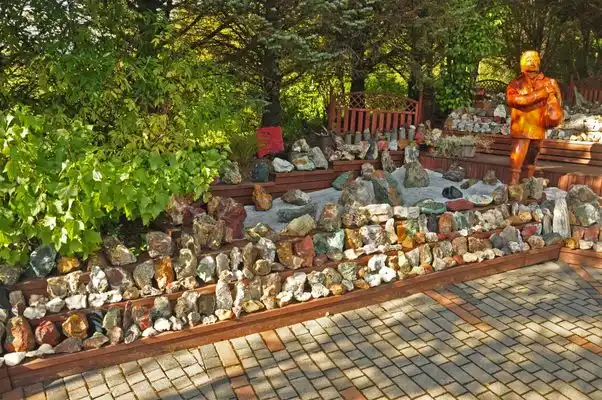 a collection of rocks and stones at petra's stone collection in east iceland