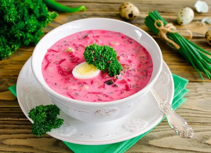cold auksta zupa soup is a latvian traditional food