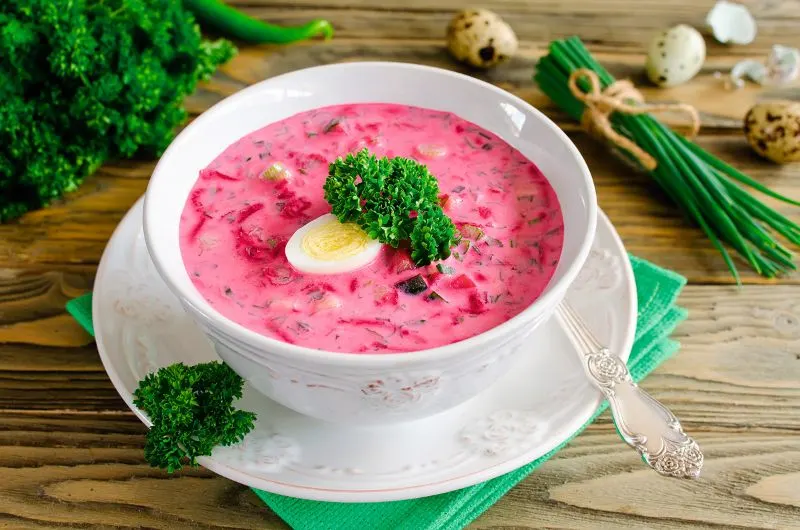 cold auksta zupa soup is a latvian traditional food