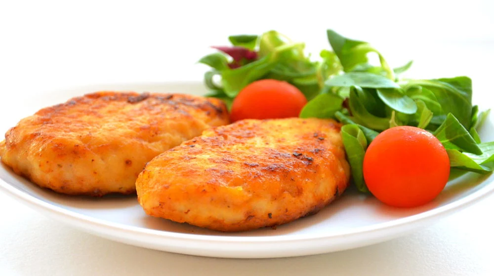 two fish patties known as kotletes in latvian traditional food