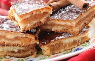 a tower of appleklatzen a popular baked apple pastry from luxembourg