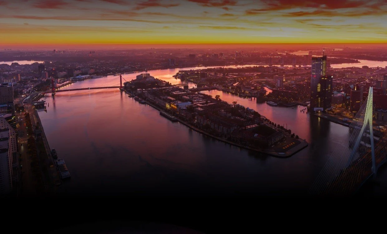 View over the Meuse River in Rotterdam