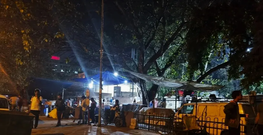 Night food stalls in Delhi 