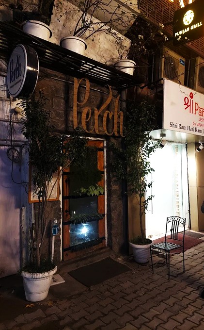 Exterior of Perch Bar in Delhi 