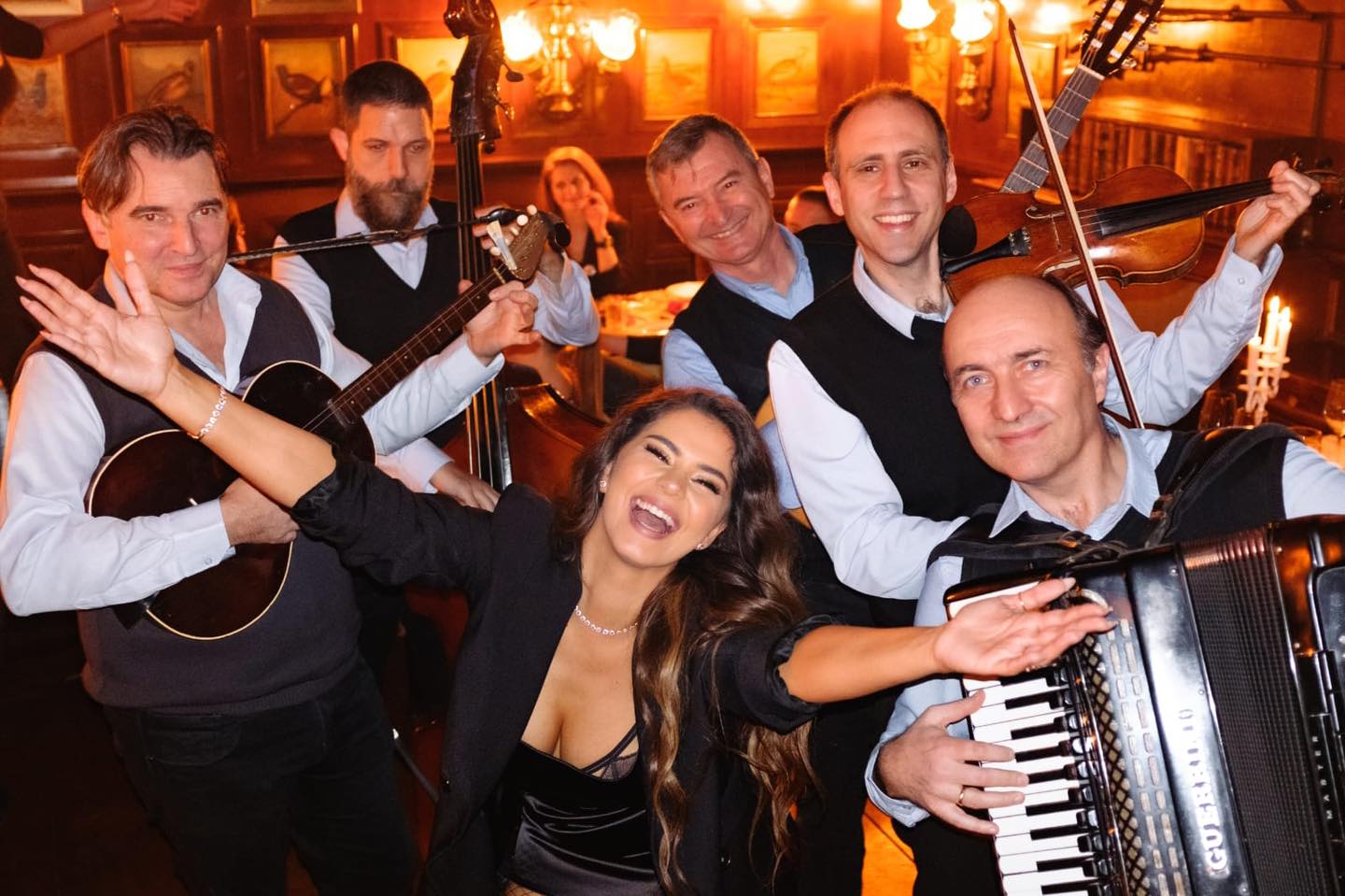serbian folk musicians at dva jelena one of the best restaurants in belgrade