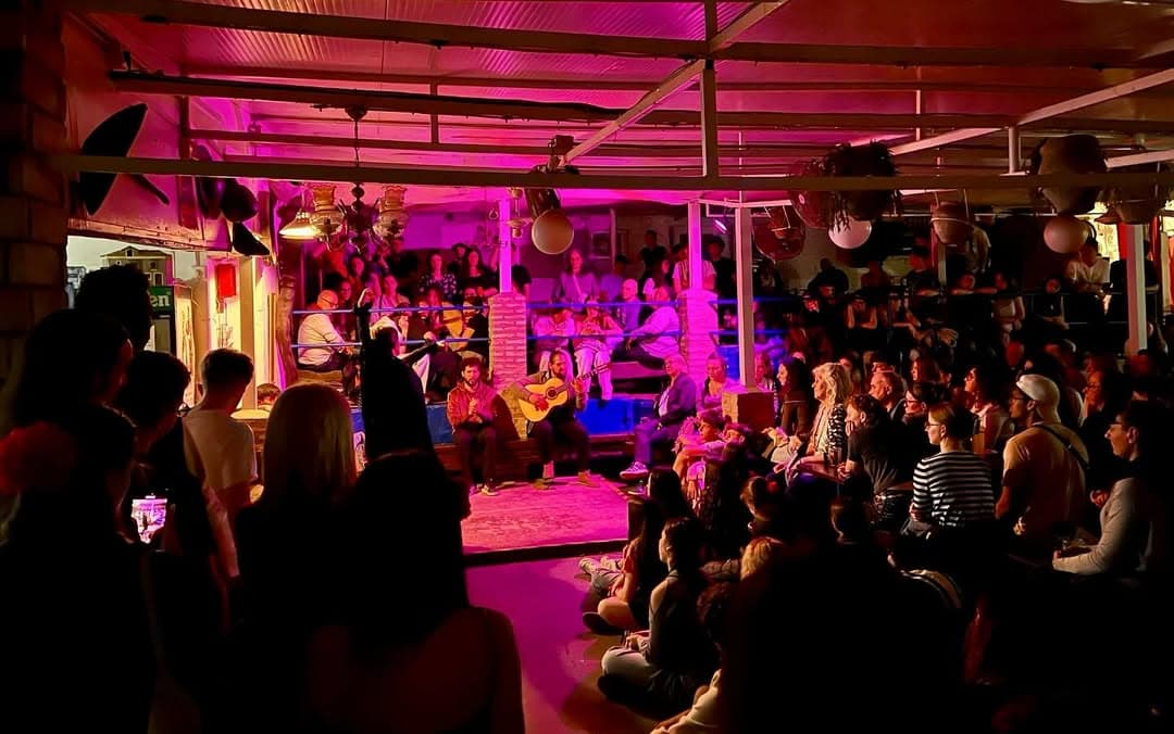 The outside venue at this tapas bar with spanish music show on