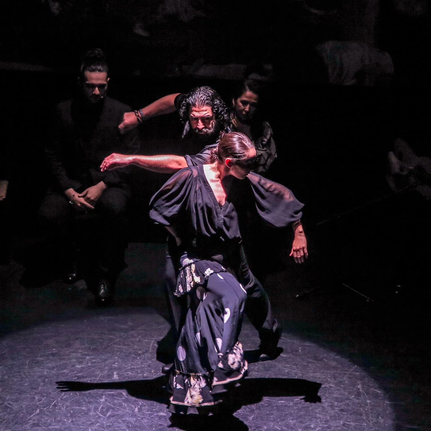 Flamenco performers on stage