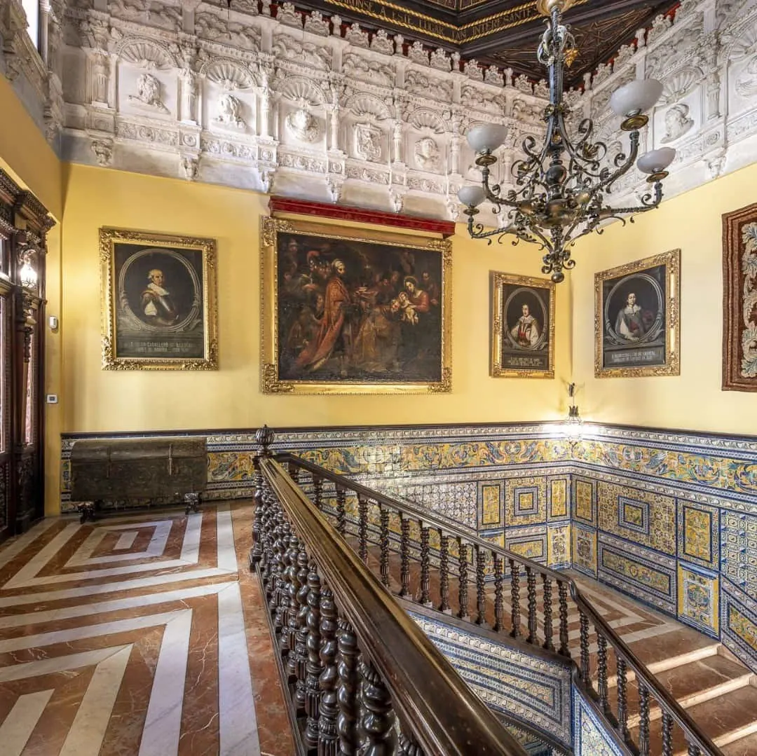 Inside the hallways of Palace of the Countess of Lebrija