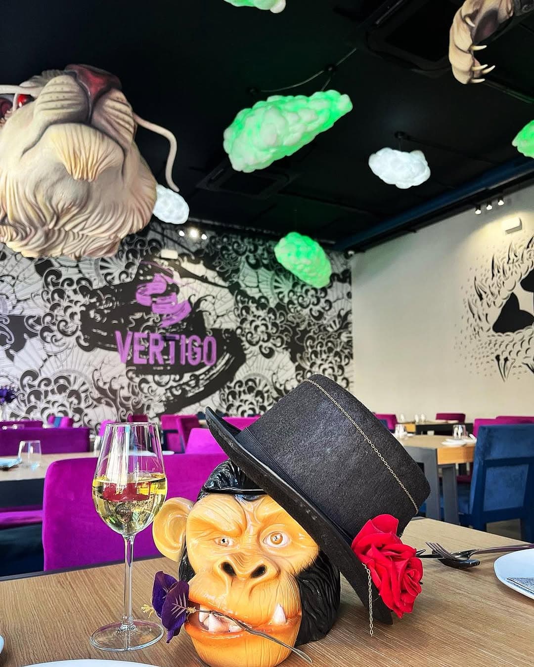 Playful and fun interiors with touches of purple everywhere