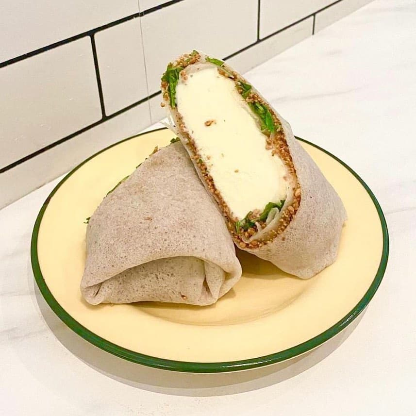 This Taiwan street food has ice cream warpped in a crepe with peanut brittle and coriander